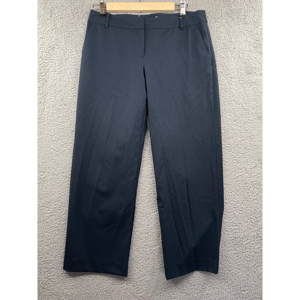 J. JILL Professional Wool Pants Womens 4 Navy Blue Lightweight Work Career Ankle